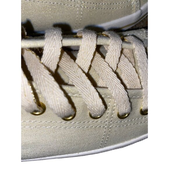 Keds Sneakers Womens 9 Used Cream Gold Shimmer Excellent Used Condition - Picture 11 of 11